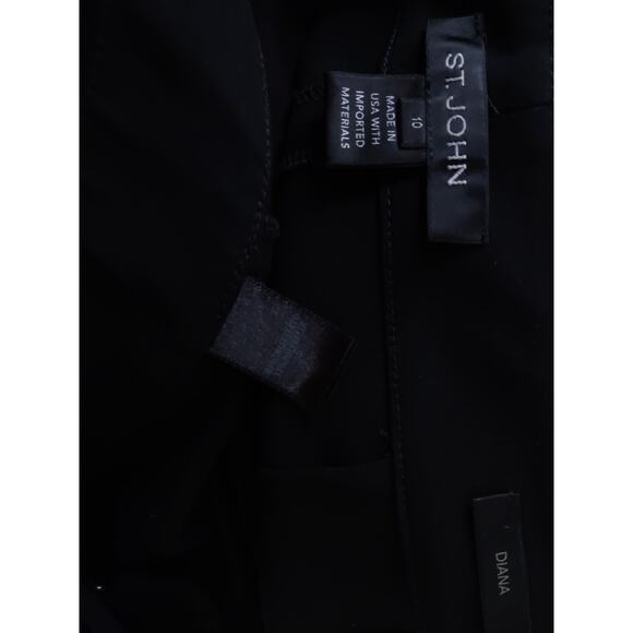 St John Black Wide Leg Trouser Pants Size 10 - Picture 8 of 8